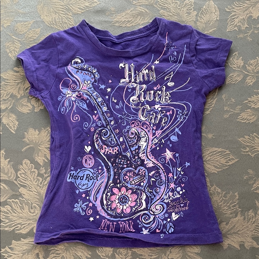 Hard Rock Cafe Kids Tee in Vibrant Purple
